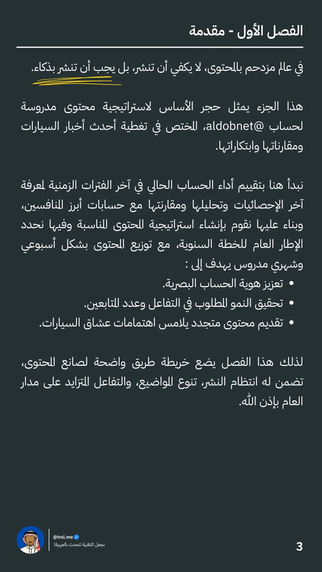 استراتيجات محتوى للدب نت